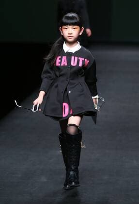 BEIJING, CHINA - MARCH 26: (CHINA OUT) A model showcases designs on the runway at JOJO Collection during the Mercedes-Benz China Fashion Week Autumn Winter 2016 2017 at Beijing Hotel on March 26, 2016 in Beijing, China.  CFP481734891