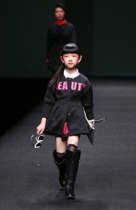 BEIJING, CHINA - MARCH 26: (CHINA OUT) A model showcases designs on the runway at JOJO Collection during the Mercedes-Benz China Fashion Week Autumn Winter 2016 2017 at Beijing Hotel on March 26, 2016 in Beijing, China.  CFP481734895