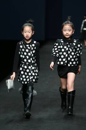 BEIJING, CHINA - MARCH 26: (CHINA OUT) Models showcase designs on the runway at JOJO Collection during the Mercedes-Benz China Fashion Week Autumn Winter 2016 2017 at Beijing Hotel on March 26, 2016 in Beijing, China.  CFP481734894