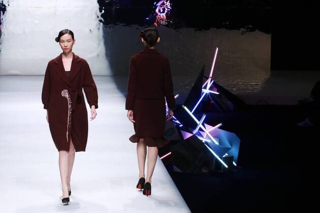 BEIJING, CHINA - MARCH 26: (CHINA OUT) Models showcase designs on the runway at POLY BRIGHT Collection during the Mercedes-Benz China Fashion Week Autumn Winter 2016 2017 at Beijing Hotel on March 26, 2016 in Beijing, China.  CFP481740027