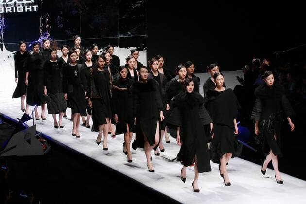 BEIJING, CHINA - MARCH 26: (CHINA OUT) Models showcase designs on the runway at POLY BRIGHT Collection during the Mercedes-Benz China Fashion Week Autumn Winter 2016 2017 at Beijing Hotel on March 26, 2016 in Beijing, China.  CFP481740030
