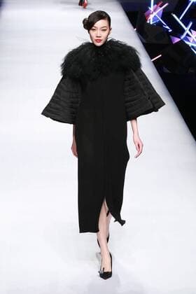 BEIJING, CHINA - MARCH 26: (CHINA OUT) A model showcases designs on the runway at POLY BRIGHT Collection during the Mercedes-Benz China Fashion Week Autumn Winter 2016 2017 at Beijing Hotel on March 26, 2016 in Beijing, China.  CFP481740041