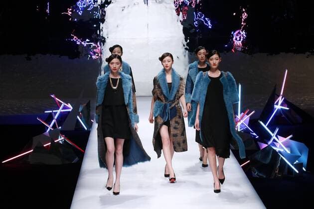 BEIJING, CHINA - MARCH 26: (CHINA OUT) Models showcase designs on the runway at POLY BRIGHT Collection during the Mercedes-Benz China Fashion Week Autumn Winter 2016 2017 at Beijing Hotel on March 26, 2016 in Beijing, China.  CFP481740043