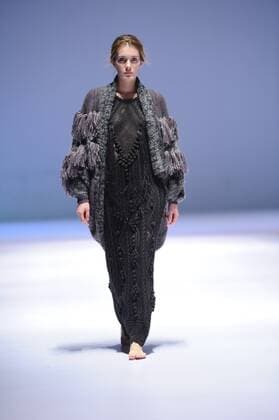 BEIJING, CHINA - MARCH 27: (CHINA OUT) A model showcases designs on the runway at SOUL & FREEEKA Collection during the Mercedes-Benz China Fashion Week Autumn Winter 2016 2017 at 751D.Park on March 27, 2016 in Beijing, China.  CFP481794555