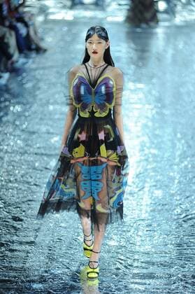 BEIJING, CHINA - MARCH 27: (CHINA OUT) A model showcases designs on the runway at Mary Katrantzou Collection during the Mercedes-Benz China Fashion Week Autumn Winter 2016 2017 at 751D.Park on March 27, 2016 in Beijing, China.  CFP481794578