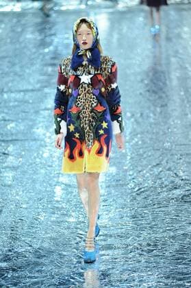 BEIJING, CHINA - MARCH 27: (CHINA OUT) A model showcases designs on the runway at Mary Katrantzou Collection during the Mercedes-Benz China Fashion Week Autumn Winter 2016 2017 at 751D.Park on March 27, 2016 in Beijing, China.  CFP481794580