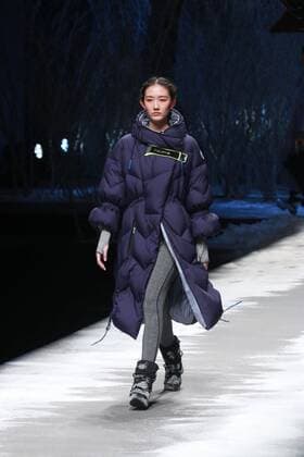 BEIJING, CHINA - MARCH 28: (CHINA OUT) A model showcases designs on the runway at BOSIDENG Collection during the Mercedes-Benz China Fashion Week Autumn Winter 2016 2017 at Beijing Hotel on March 28, 2016 in Beijing, China.  CFP481829667