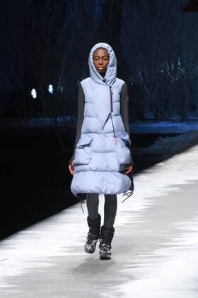 BEIJING, CHINA - MARCH 28: (CHINA OUT) A model showcases designs on the runway at BOSIDENG Collection during the Mercedes-Benz China Fashion Week Autumn Winter 2016 2017 at Beijing Hotel on March 28, 2016 in Beijing, China.  CFP481829674