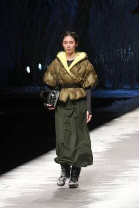 BEIJING, CHINA - MARCH 28: (CHINA OUT) A model showcases designs on the runway at BOSIDENG Collection during the Mercedes-Benz China Fashion Week Autumn Winter 2016 2017 at Beijing Hotel on March 28, 2016 in Beijing, China.  CFP481829676