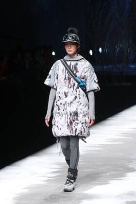 BEIJING, CHINA - MARCH 28: (CHINA OUT) A model showcases designs on the runway at BOSIDENG Collection during the Mercedes-Benz China Fashion Week Autumn Winter 2016 2017 at Beijing Hotel on March 28, 2016 in Beijing, China.  CFP481829677