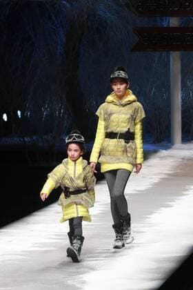 BEIJING, CHINA - MARCH 28: (CHINA OUT) Models showcase designs on the runway at BOSIDENG Collection during the Mercedes-Benz China Fashion Week Autumn Winter 2016 2017 at Beijing Hotel on March 28, 2016 in Beijing, China.  CFP481829687