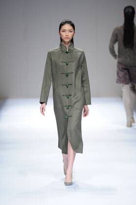 BEIJING, CHINA - MARCH 29: (CHINA OUT) A model showcases designs on the runway at Fei Gallery & Boutique Collection during the Mercedes-Benz China Fashion Week Autumn Winter 2016 2017 at Beijing Hotel on March 29, 2016 in Beijing, China.  CFP481873153