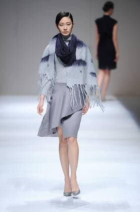 BEIJING, CHINA - MARCH 29: (CHINA OUT) A model showcases designs on the runway at Fei Gallery & Boutique Collection during the Mercedes-Benz China Fashion Week Autumn Winter 2016 2017 at Beijing Hotel on March 29, 2016 in Beijing, China.  CFP481873157