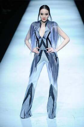 BEIJING, CHINA - MARCH 29: (CHINA OUT) A model showcases designs on the runway at J BY HO & WOW-IN Collection during the Mercedes-Benz China Fashion Week Autumn Winter 2016 2017 at 751D.Park on March 29, 2016 in Beijing, China.  CFP481873062