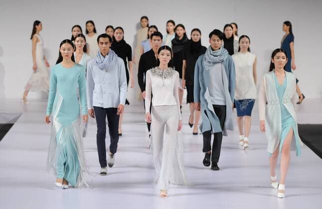 BEIJING, CHINA - MARCH 29: (CHINA OUT) Models showcase designs on the runway at DUXI Collection during the Mercedes-Benz China Fashion Week Autumn Winter 2016 2017 at Beijing Hotel on March 29, 2016 in Beijing, China.  CFP481873077