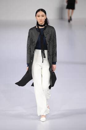 BEIJING, CHINA - MARCH 29: (CHINA OUT) A model showcases designs on the runway at DUXI Collection during the Mercedes-Benz China Fashion Week Autumn Winter 2016 2017 at Beijing Hotel on March 29, 2016 in Beijing, China.  CFP481873079