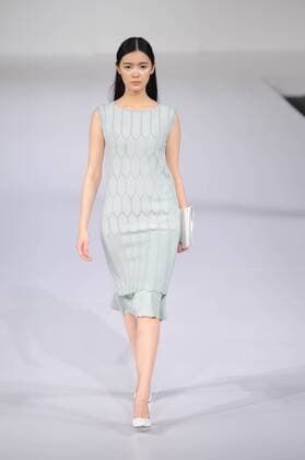 BEIJING, CHINA - MARCH 29: (CHINA OUT) A model showcases designs on the runway at DUXI Collection during the Mercedes-Benz China Fashion Week Autumn Winter 2016 2017 at Beijing Hotel on March 29, 2016 in Beijing, China.  CFP481873081