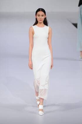 BEIJING, CHINA - MARCH 29: (CHINA OUT) A model showcases designs on the runway at DUXI Collection during the Mercedes-Benz China Fashion Week Autumn Winter 2016 2017 at Beijing Hotel on March 29, 2016 in Beijing, China.  CFP481873083