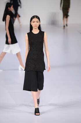 BEIJING, CHINA - MARCH 29: (CHINA OUT) A model showcases designs on the runway at DUXI Collection during the Mercedes-Benz China Fashion Week Autumn Winter 2016 2017 at Beijing Hotel on March 29, 2016 in Beijing, China.  CFP481873087