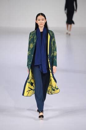 BEIJING, CHINA - MARCH 29: (CHINA OUT) A model showcases designs on the runway at DUXI Collection during the Mercedes-Benz China Fashion Week Autumn Winter 2016 2017 at Beijing Hotel on March 29, 2016 in Beijing, China.  CFP481873092