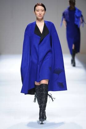 BEIJING, CHINA - MARCH 29: (CHINA OUT) A model showcases designs on the runway at Fei Gallery & Boutique Collection during the Mercedes-Benz China Fashion Week Autumn Winter 2016 2017 at Beijing Hotel on March 29, 2016 in Beijing, China.  CFP481873134