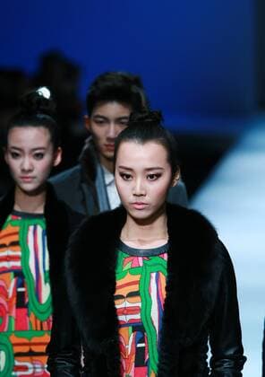 BEIJING, CHINA - MARCH 29: (CHINA OUT) Models showcase designs on the runway at Ling Wu Fine Cashmere Fashion Brands Joint Collection during the Mercedes-Benz China Fashion Week Autumn Winter 2016 2017 at 751D¡¤PARK on March 29, 2016 in Beijing, China.  CFP481886698