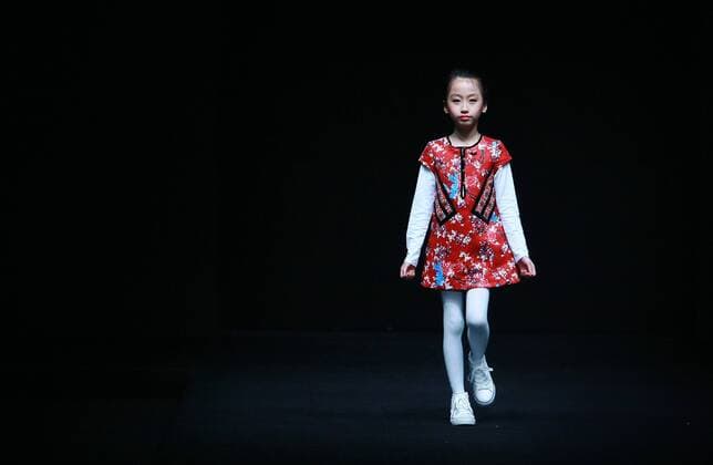 BEIJING, CHINA - MARCH 29: (CHINA OUT) A model showcases designs on the runway at MINI PETREL Collection during the Mercedes-Benz China Fashion Week Autumn Winter 2016 2017 at 751D¡¤PARK on March 29, 2016 in Beijing, China.  CFP481886769