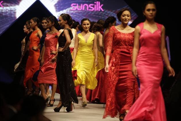 March 30, 2016 - Kathmandu, Nepal - Nepalese models catwalk on the runway during the Nepal fashion week also known as The Himalayan Times TGIF Nepal Fashion Week at Hyatt Regency in Kathmandu, Nepal on Wednesday, March 30, 2016. Celebrities and fashion models from around the world come to represent for the designers to promote their designs. The event is the top most fashion week of the country held annually by The Himalayan Times, a leading and largest selling English daily newspaper in Nepal. The fashion week lasts for 4 days with glitz and glamor on the catwalk. Kathmandu Nepal - ZUMAg200