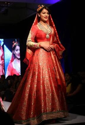 TGIF Nepal Fashion week begins Former Miss Nepal Shristi Shrestha walks on the ramp during the TGIF Nepal Fashion week.  ArchanaxShrestha