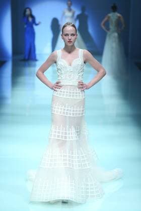 BEIJING, CHINA - MARCH 30: (CHINA OUT) A model showcases designs on the runway at JUSERE Collection during the Mercedes-Benz China Fashion Week Autumn Winter 2016 2017 at 751D.Park on March 30, 2016 in Beijing, China.  CFP481928230
