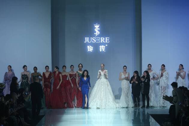 BEIJING, CHINA - MARCH 30: (CHINA OUT) Models showcase designs on the runway at JUSERE Collection during the Mercedes-Benz China Fashion Week Autumn Winter 2016 2017 at 751D.Park on March 30, 2016 in Beijing, China.  CFP481928232