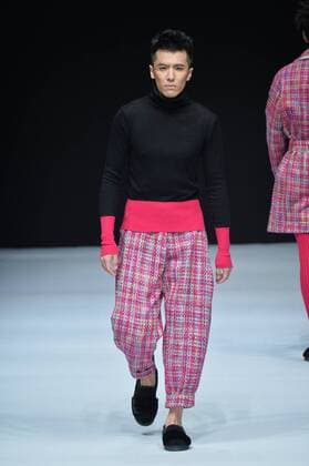 BEIJING, CHINA - MARCH 30: (CHINA OUT) A model showcases designs on the runway at SIVICO Collection during the Mercedes-Benz China Fashion Week Autumn Winter 2016 2017 at 751D.Park on March 30, 2016 in Beijing, China.  CFP481928316