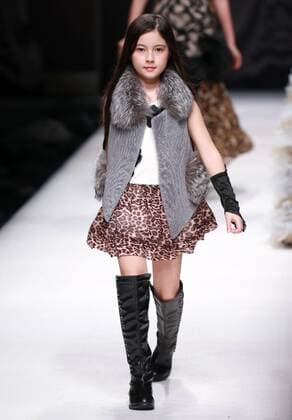 BEIJING, CHINA - MARCH 30: (CHINA OUT) A model showcases designs on the runway at J.Queen & Little Collection during the Mercedes-Benz China Fashion Week Autumn Winter 2016 2017 at Beijing Hotel on March 30, 2016 in Beijing, China.  CFP481930919