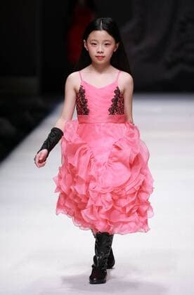 BEIJING, CHINA - MARCH 30: (CHINA OUT) A model showcases designs on the runway at J.Queen & Little Collection during the Mercedes-Benz China Fashion Week Autumn Winter 2016 2017 at Beijing Hotel on March 30, 2016 in Beijing, China.  CFP481930924