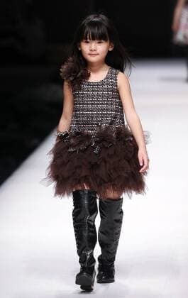 BEIJING, CHINA - MARCH 30: (CHINA OUT) A model showcases designs on the runway at J.Queen & Little Collection during the Mercedes-Benz China Fashion Week Autumn Winter 2016 2017 at Beijing Hotel on March 30, 2016 in Beijing, China.  CFP481930928