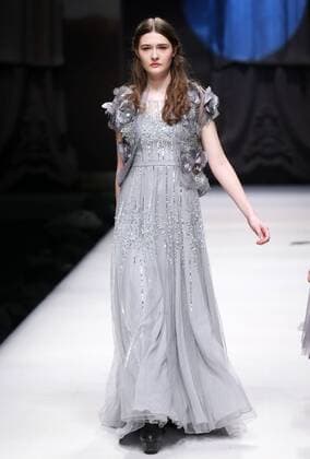BEIJING, CHINA - MARCH 30: (CHINA OUT) A model showcases designs on the runway at J.Queen & Little Collection during the Mercedes-Benz China Fashion Week Autumn Winter 2016 2017 at Beijing Hotel on March 30, 2016 in Beijing, China.  CFP481930930