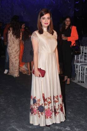 MUMBAI, INDIA - MARCH 29: Bollywood actor Dia Mirza Sangha during the opening show of Lakme Fashion Week Summer Resort 2016, at Mehboob Studio, Bandra on March 29, 2016 in Mumbai, India. (Photo by Pramod Thakur Hindustan Times ) Lakme Fashion Week Summer Resort 2016