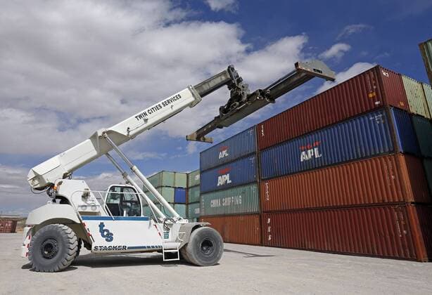 March 31, 2016 - Santa Teresa, NM, U.S. - A stacker moves containers inside the facilities of Twin Cities Services Inc. in Santa Teresa, New Mexico, Thursday, March 31, 2016. Santa Teresa U.S. - ZUMAab1_