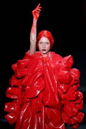 BEIJING, CHINA - MARCH 31: (CHINA OUT) A model showcases designs on the runway at Sheguang Hu Collection during the Mercedes-Benz China Fashion Week Autumn Winter 2016 2017 at 751D.Park on March 31, 2016 in Beijing, China.  CFP481980156