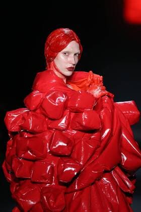BEIJING, CHINA - MARCH 31: (CHINA OUT) A model showcases designs on the runway at Sheguang Hu Collection during the Mercedes-Benz China Fashion Week Autumn Winter 2016 2017 at 751D.Park on March 31, 2016 in Beijing, China.  CFP481980160