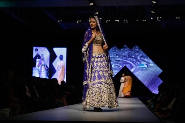 April 1, 2016 - Kathmandu, Nepal - A model presents a creation by a local designer during the 3rd day of Nepal Fashion Week in Kathmandu, Nepal on April 1, 2016. Kathmandu Nepal  - ZUMAn230