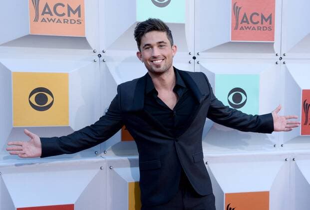 Country Music Awards in Las Vegas Singer Michael Ray attends the 51st annual Academy of Country Music Awards held at the MGM Grand Arena in Las Vegas, Nevada on April 3, 2016.  LAV20160403079 JIMxRUYMEN