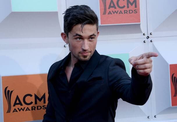 Country Music Awards in Las Vegas Singer Michael Ray attends the 51st annual Academy of Country Music Awards held at the MGM Grand Arena in Las Vegas, Nevada on April 3, 2016.  LAV20160403080 JIMxRUYMEN
