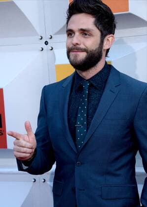 Country Music Awards in Las Vegas Singer Thomas Rhett attends the 51st annual Academy of Country Music Awards held at the MGM Grand Arena in Las Vegas, Nevada on April 3, 2016.  LAV20160403179 JIMxRUYMEN