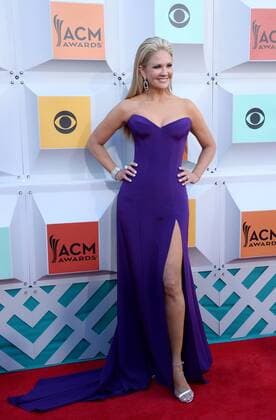 Country Music Awards in Las Vegas TV personality Nancy O Dell attends the 51st annual Academy of Country Music Awards held at the MGM Grand Arena in Las Vegas, Nevada on April 3, 2016.  LAV20160403228 JIMxRUYMEN