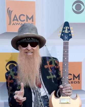 Country Music Awards in Las Vegas Musician Billy Gibbons attends the 51st annual Academy of Country Music Awards held at the MGM Grand Arena in Las Vegas, Nevada on April 3, 2016.  LAV20160403248 JIMxRUYMEN