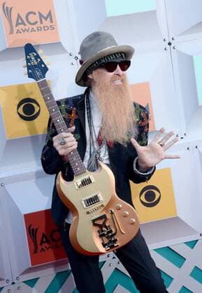 Country Music Awards in Las Vegas Musician Billy Gibbons attends the 51st annual Academy of Country Music Awards held at the MGM Grand Arena in Las Vegas, Nevada on April 3, 2016.  LAV20160403250 JIMxRUYMEN