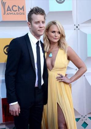 Country Music Awards in Las Vegas (L-R) Recording artist Anderson East and singer Miranda Lambert attend the 51st annual Academy of Country Music Awards held at the MGM Grand Arena in Las Vegas, Nevada on April 3, 2016.  LAV20160403271 JIMxRUYMEN