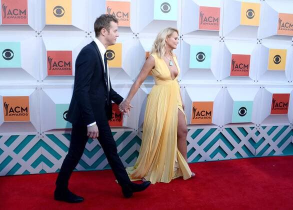 Country Music Awards in Las Vegas (L-R) Recording artist Anderson East and singer Miranda Lambert attend the 51st annual Academy of Country Music Awards held at the MGM Grand Arena in Las Vegas, Nevada on April 3, 2016.  LAV20160403272 JIMxRUYMEN