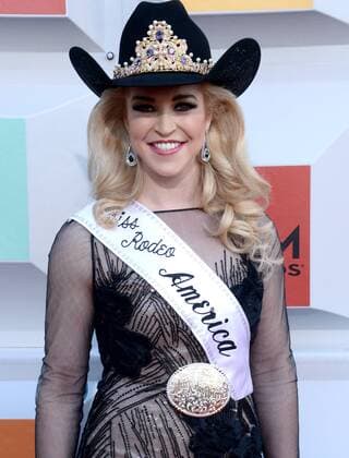 Country Music Awards in Las Vegas Miss Rodeo 2016 Katherine Merck attends the 51st annual Academy of Country Music Awards held at the MGM Grand Arena in Las Vegas, Nevada on April 3, 2016.  LAV20160403276 JIMxRUYMEN